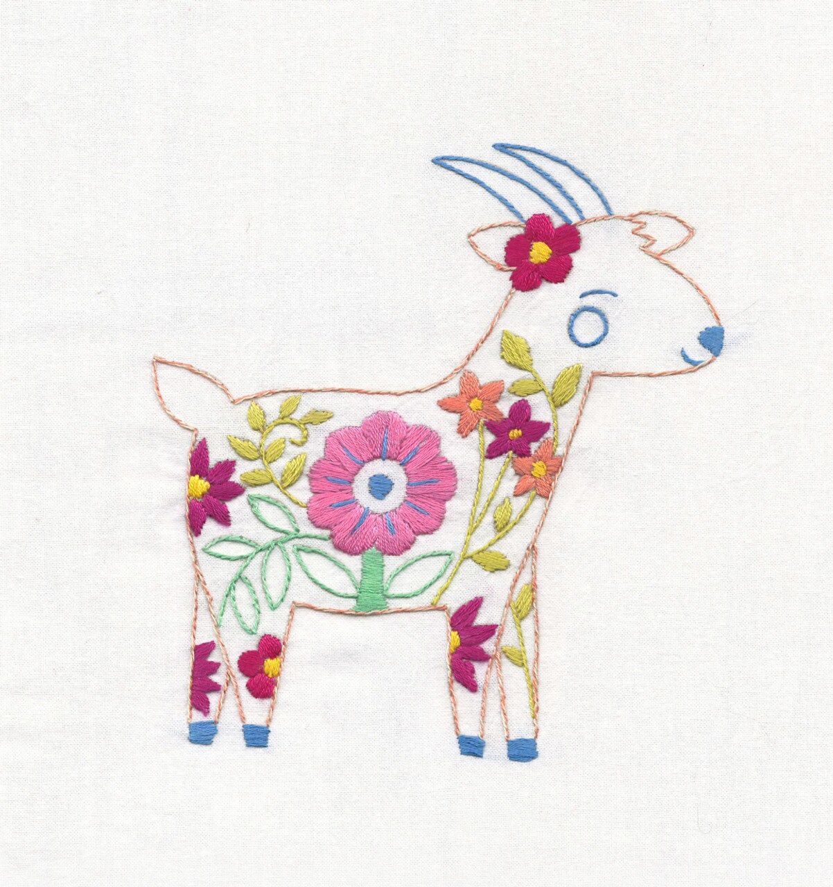 Stitcher's Revolution Floral Farm Friends SR34 embroidery iron on pattern - Image 4