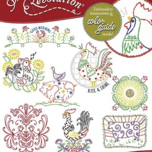 Stitcher's Revolution Folksy Farm SR23 embroidery iron on pattern