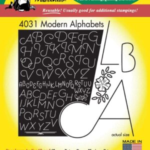 Aunt Martha's Modern Alphabet 4031 embroidery iron on pattern