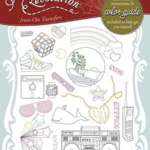 Stitchers Revolution 80s Vibes SR05 embroidery iron on pattern