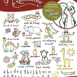 Stitchers Revolution Tiny Tots Designs SR16 embroidery iron on pattern