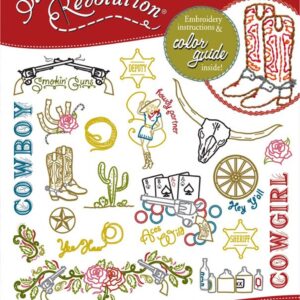 Stitcher's Revolution Wild Wild West SR09 embroidery iron on pattern