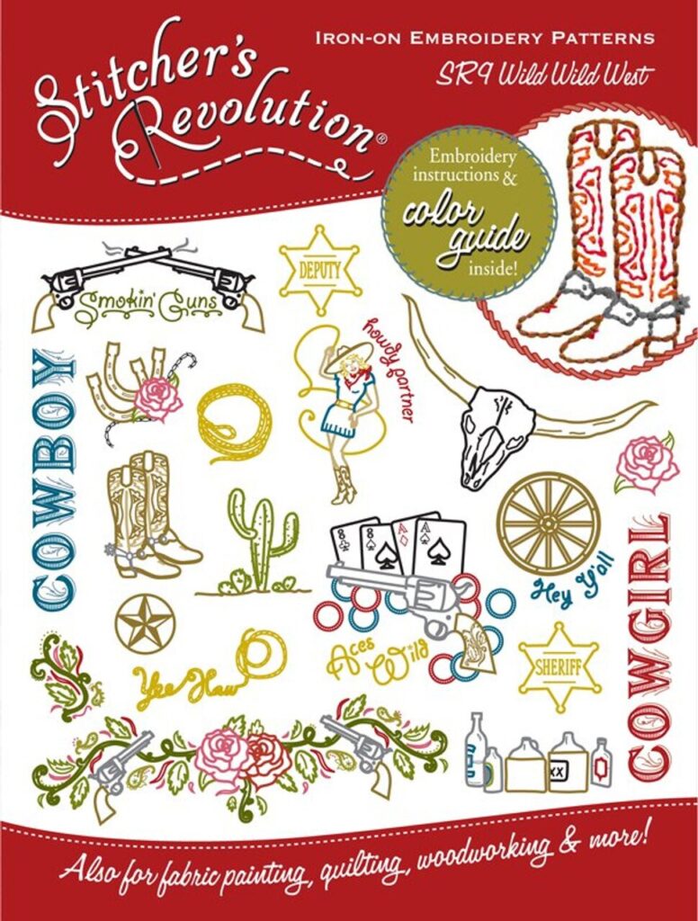 Stitcher's Revolution Wild Wild West SR09 embroidery iron on pattern