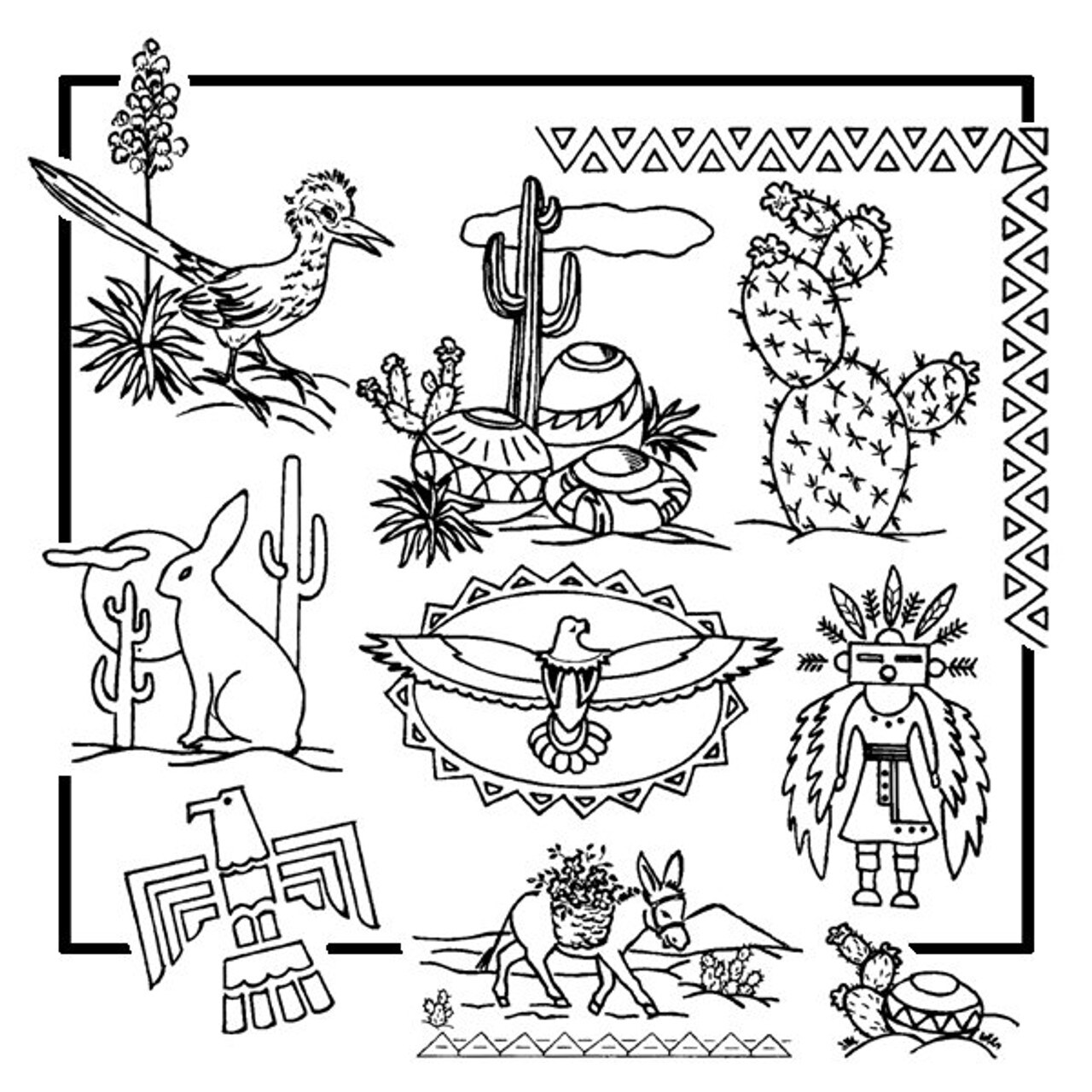 Aunt Martha's Southwest 3853 embroidery iron on pattern - Image 4
