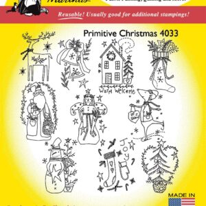 Aunt Martha's Primitive Christmas 4033 embroidery iron on pattern