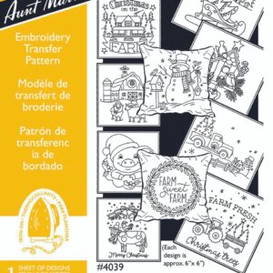 Aunt Martha's Christmas on the Farm 4039 embroidery iron on pattern