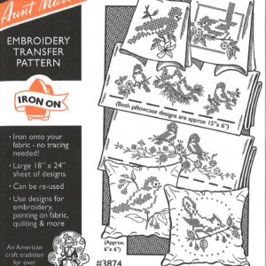 Aunt Martha's Cross Stitch Birds 3874 embroidery iron on pattern