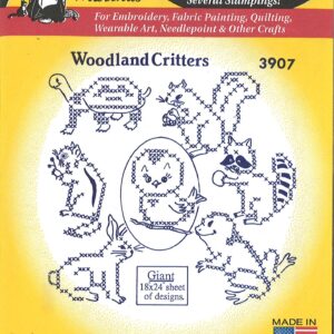 Aunt Martha's Woodland Critters 3907 embroidery iron on pattern