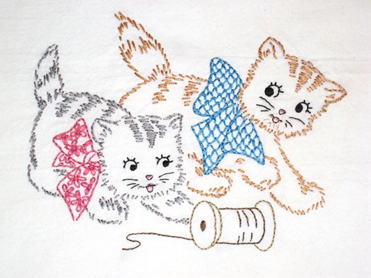 Aunt Martha's Mischievous Kittens 9180 embroidery iron on pattern - Image 3