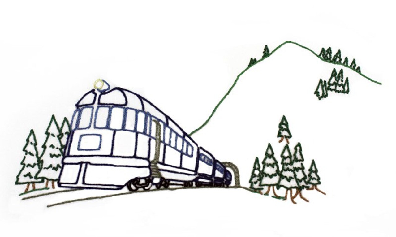 Aunt Martha's All Aboard 3945 trains embroidery iron on pattern - Image 4