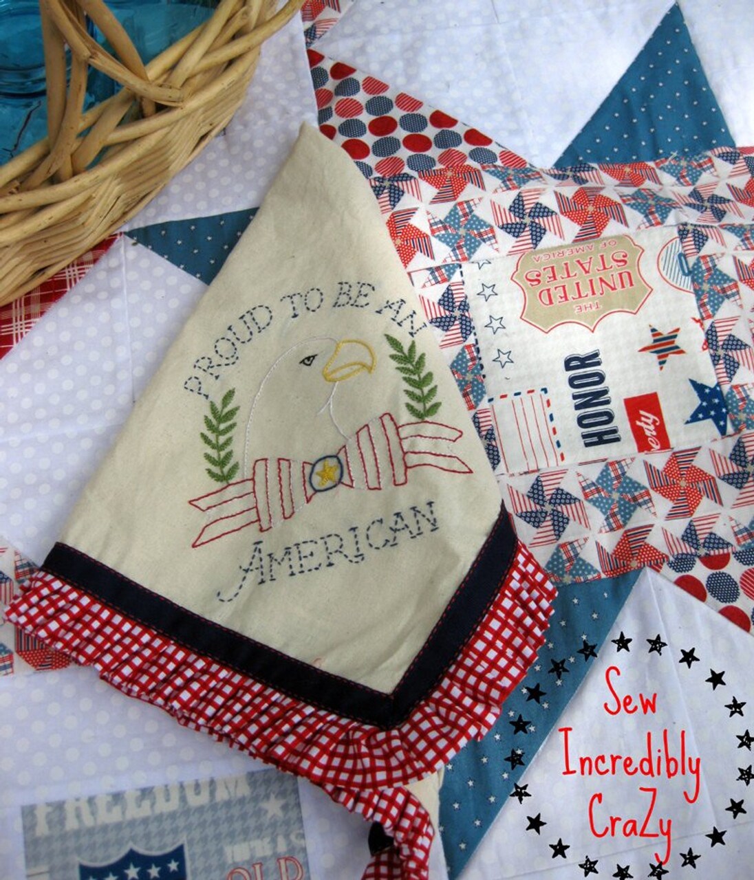Aunt Martha's Proud to be an American 4022 embroidery iron on pattern - Image 3