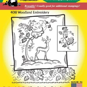 Aunt Martha's Woodland Embroidery 4018 embroidery iron on pattern