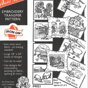 Aunt Martha's Life on the Farm 4021 embroidery iron pattern