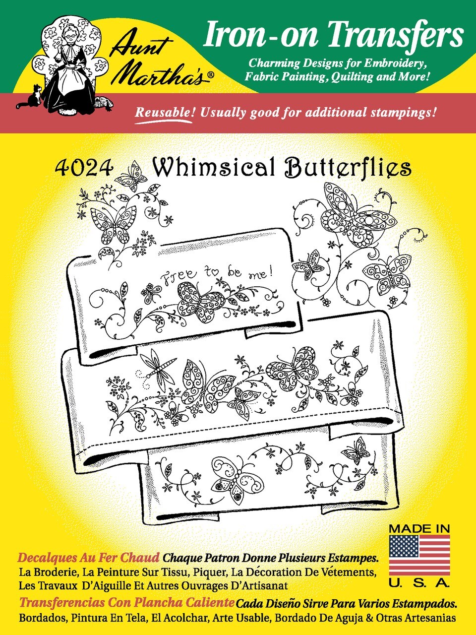 Aunt Martha's Whimsical Butterflies 4024