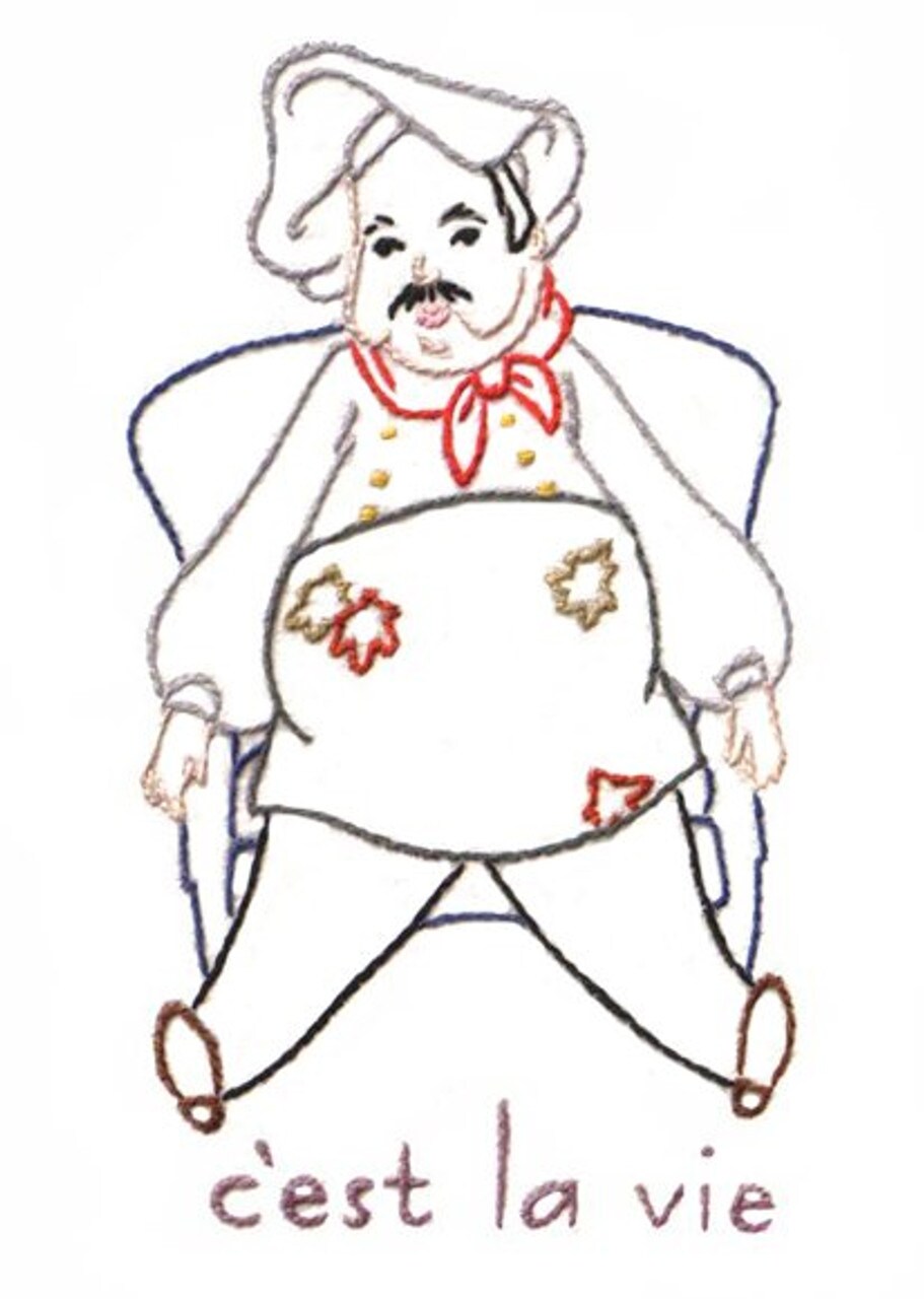 Aunt Martha's A Toast to the Chef 4003 embroidery iron on pattern - Image 3