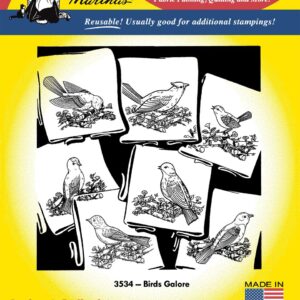 Aunt Martha's Birds Galore 3534 Hot Iron Embroidery Transfer